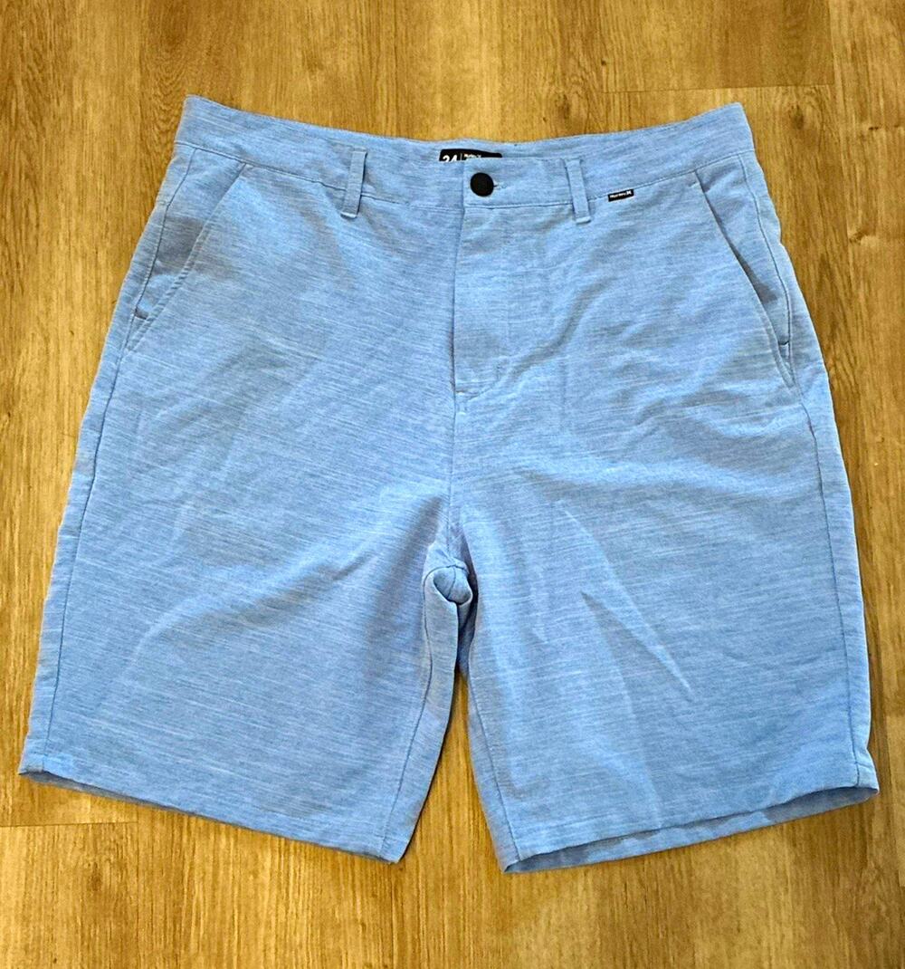 Hurley Blue Men's Hybrid Walk Shorts Size 34